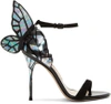 SOPHIA WEBSTER SOPHIA WEBSTER BLACK AND SILVER CHIARA SANDALS