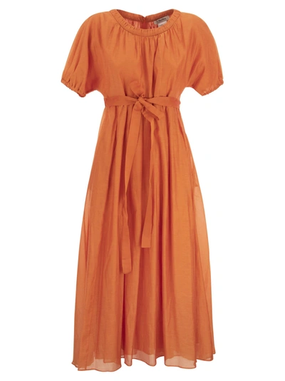 's Max Mara Fresia Cotton And Silk Maxi Dress In Orange
