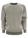 SEASE SEASE DINGHY RIBBED CASHMERE REVERSIBLE CREW NECK SWEATER