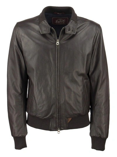 Stewart Etere-slim - Genuine Lambskin Leather Jacket In Brown