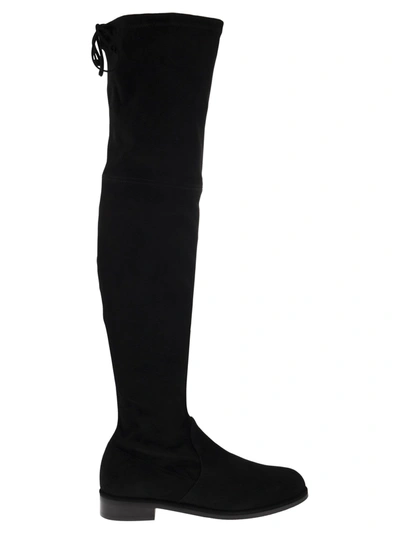 Stuart Weitzman Lowland Bold Suede Over-the-knee Boots In Black