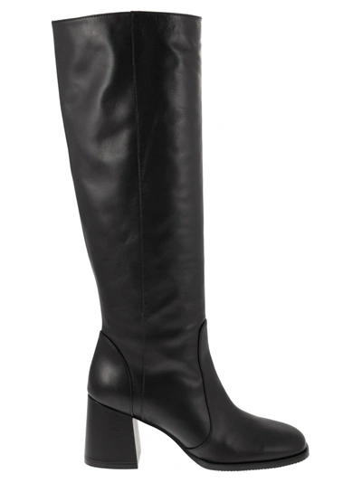 Stuart Weitzman Flare Block 85 Slouch Boot In Black