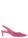 Stuart Weitzman Stuart Power 75 Suede Slingback Pumps