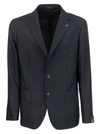 Tagliatore Bag Wool Suit Jacket In Black
