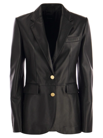 Tagliatore Single Breasted Cashmere Blazer In Black