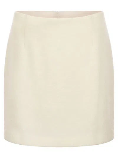Tagliatore May Sponge Miniskirt In White