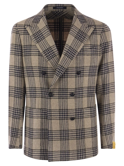 Tagliatore Montecarlo - Double-breasted Wool Jacket In Tobacco