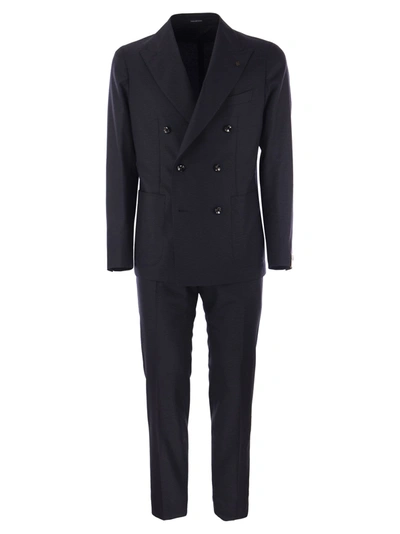 TAGLIATORE TAGLIATORE SUIT IN WOOL AND CASHMERE