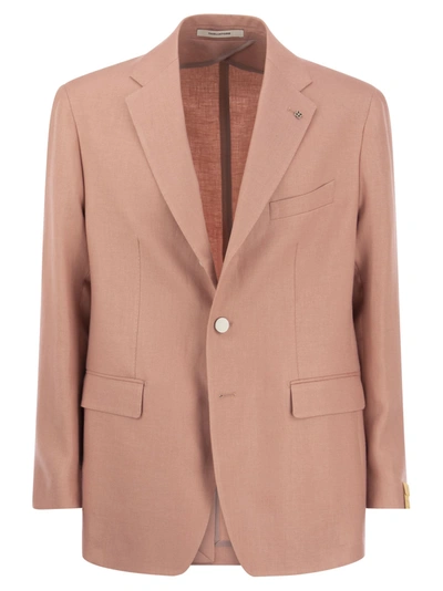 Tagliatore Two-button Wool Jacket In Pink