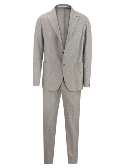 Tagliatore Virgin Wool Suit In Light Grey