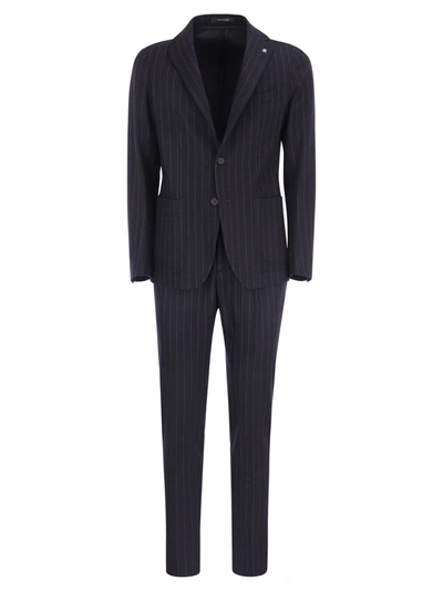 TAGLIATORE TAGLIATORE WOOL AND COTTON SUIT