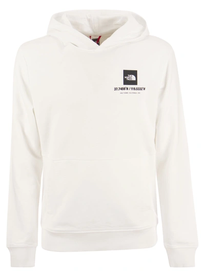 The North Face Coordinates - Hoodie With Print In Bianco