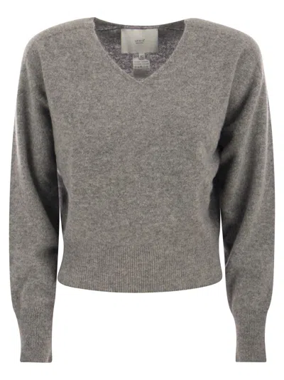 Vanisé Francy - Cashmere V-neck Sweater In Grey