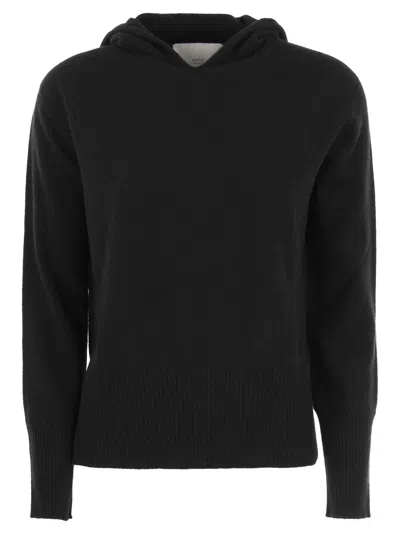 Vanisé Marina - Cashmere Sweater With Hood In Black