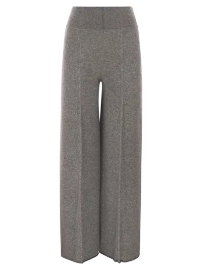 Vanisé Twist - Cashmere Wide-leg Trousers In Grey