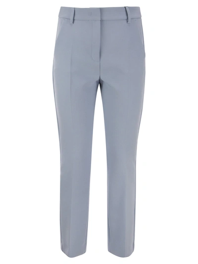 Weekend Max Mara Straight Leg Tailored Trousers In Light Blue