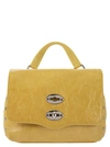 Zanellato Textured Leather Handbag With Flap Closure
