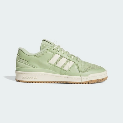 Adidas Originals Forum 84 Low Cl Woman Sneakers Light Green Size 5 Soft Leather, Textile Fibers In Weiss