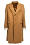 Gucci Beige Single-breasted Coat In Cream