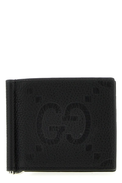 Gucci Men 'jumbo Gg' Wallet In Black