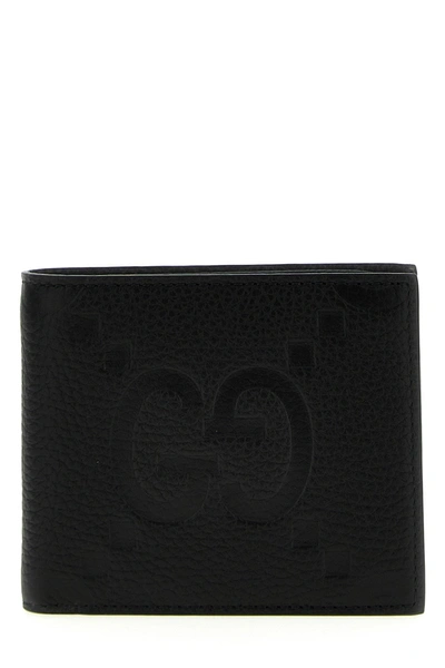 Gucci Men 'jumbo Gg' Wallet In Black