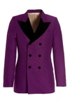 Gucci Purple Double-breasted Blazer In Purple