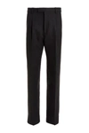 Gucci Slim-fit High-waist Pants In Wool-silk Blend In Gray
