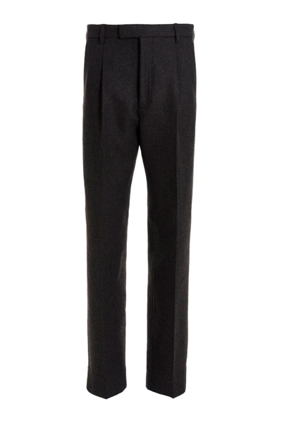 Gucci Men Cachemire Wool Pants In Gray