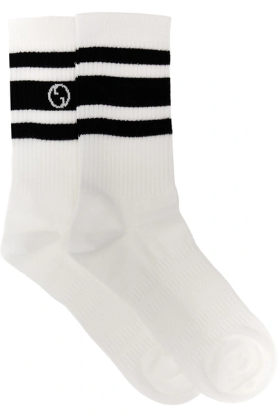 Gucci Men Nastro Web Logo Socks In Multicolor