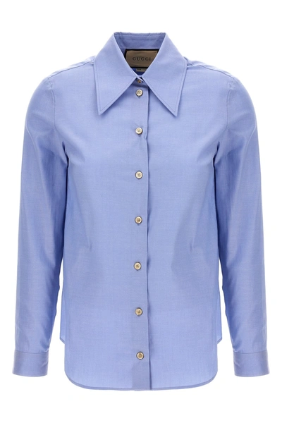 Gucci Women 'oxford' Shirt In Blue