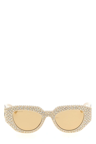 Gucci Eyewear Geometric Frame Sunglasses In White