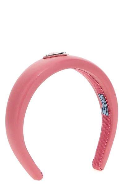 Prada Women Nappa Headband In Pink