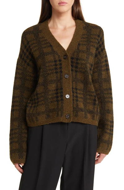 Rails Reese Plaid Cardigan In Olive Plaid