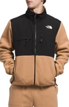 The North Face Relaxed Fit Denali Jacket In Butter/black