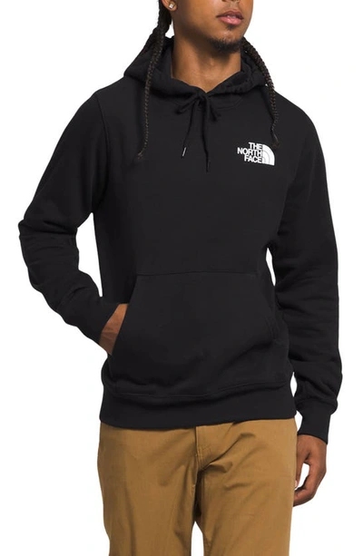 The North Face Men's Box Nse Stretch-cotton Hoodie In Tnf Black/tnf Black Trail Glow Print
