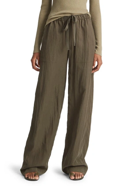 Vince Drawstring Utility Pants In Brown