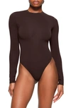 SKIMS FITS EVERYBODY LONG SLEEVE CREWNECK BODYSUIT