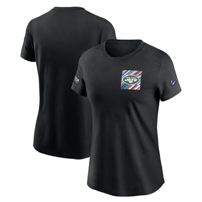 Nike New York Jets Crucial Catch Sideline  Women's Nfl T-shirt In Black