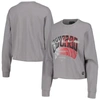 THE WILD COLLECTIVE THE WILD COLLECTIVE  GRAY CHICAGO BULLS BAND CROPPED LONG SLEEVE T-SHIRT