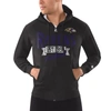 Starter Black Baltimore Ravens Domestic Post Season Full-zip Hoodie In Black