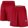 NIKE UNISEX NIKE RED WASHINGTON WIZARDS WARM UP PERFORMANCE PRACTICE SHORTS