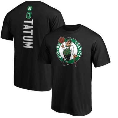 Fanatics Branded Jayson Tatum Black Boston Celtics Team Playmaker Name & Number T-shirt