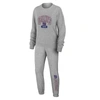 WEAR BY ERIN ANDREWS WEAR BY ERIN ANDREWS  HEATHER GRAY NEW YORK GIANTS PLUS SIZE KNITTED TRI-BLEND LONG SLEEVE T-SHIRT &