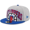 NEW ERA NEW ERA GRAY/ROYAL LA CLIPPERS TIP-OFF TWO-TONE 59FIFTY FITTED HAT