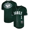 PRO STANDARD PRO STANDARD AHMAD SAUCE GARDNER GREEN NEW YORK JETS MESH BASEBALL BUTTON-UP T-SHIRT