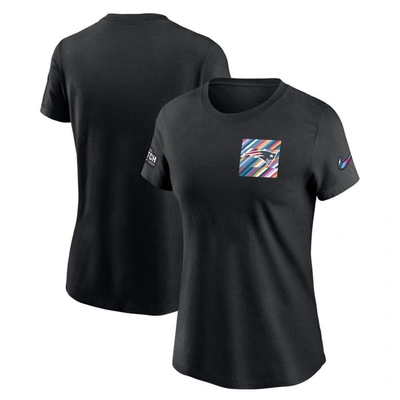 Nike New England Patriots Crucial Catch Sideline  Women's Nfl T-shirt In Black