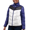 G-III 4HER BY CARL BANKS G-III 4HER BY CARL BANKS  WHITE/PURPLE BALTIMORE RAVENS NEW STAR QUILTED FULL-ZIP JACKET