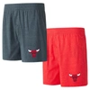 CONCEPTS SPORT CONCEPTS SPORT RED/CHARCOAL CHICAGO BULLS TWO-PACK JERSEY-KNIT BOXER SET