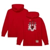 MITCHELL & NESS MITCHELL & NESS X TATS CRU RED CHICAGO BULLS HARDWOOD CLASSICS BRICK PULLOVER HOODIE