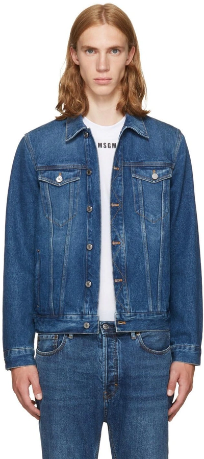 Givenchy Blue Denim Back Logo Jacket